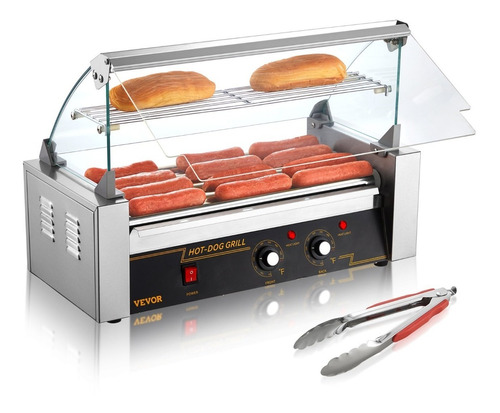Maquina Coccion Salchicha Parrilla Hotdog Vitrina 12 Hot Dog