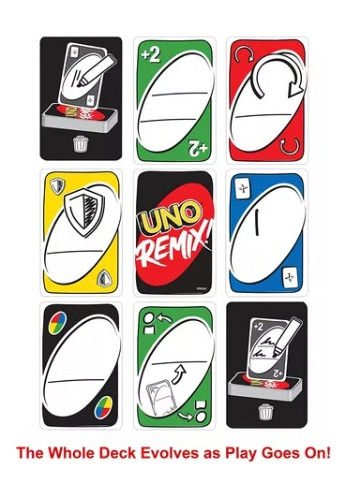 Juego De Cartas Uno Remix Incluye Cartas Perzonalizables