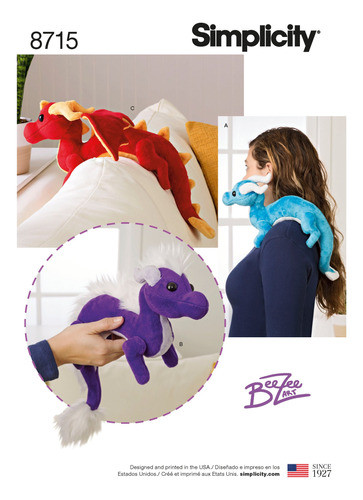 Costura Juguete Dragon Peluche Para Niño 8715 Beezee Art