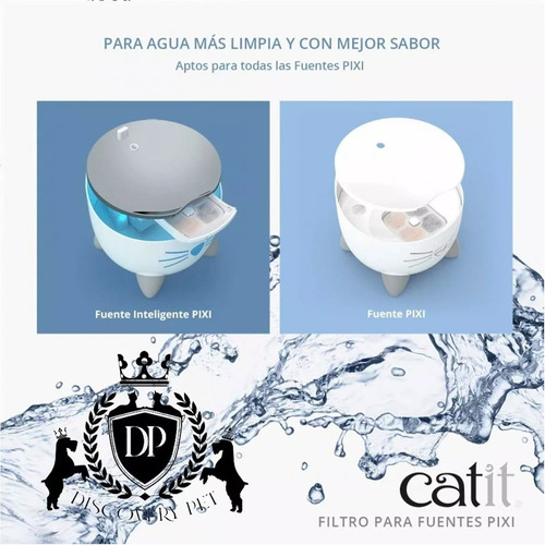 Bebedero para mascotas automático Catit Pixi con capacidad de 2.5L color blanco