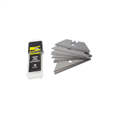 Lâminas Para Estilete Auto-retrátil Kit Com 10 Peças
