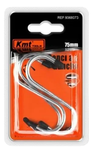 comprar Pack 4 Ganchos Tipo S Cromados 75mm Multiuso Puntas De Goma