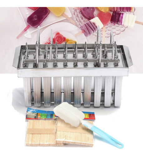 20 Moldes De Acero Inoxidable De Celosía Paleta De Hielo Cua