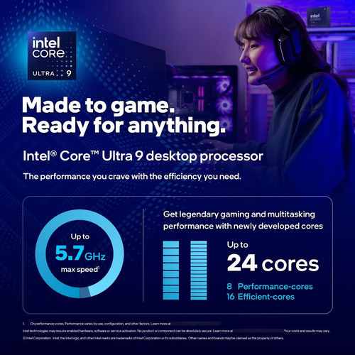 Intel Procesador Core Ultra 9 285k 24 Núcleos Hasta 5.7 Ghz