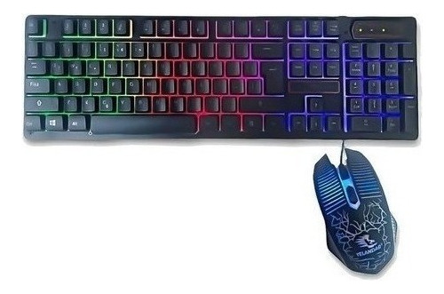 Teclado Y Mouse Gamer Yelandar Jx-kt333 Ergonomico Luces Rgb