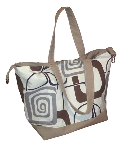 Bolso Tote De Tela Estampada