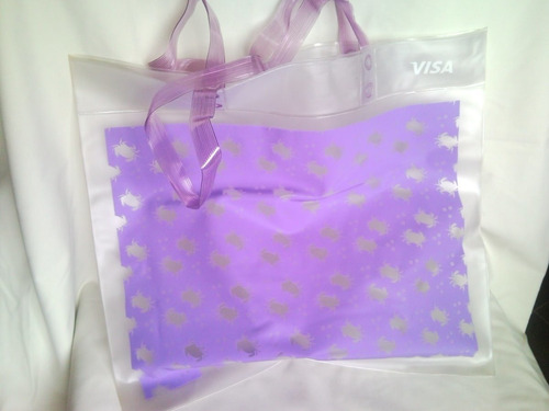 Bolso Violeta De Plástico Transparente