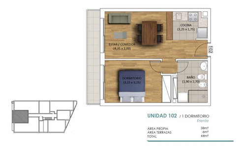 Apartamento Malvin 1 Dormitorios Garage Venta