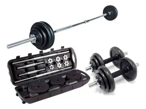 Kit Pesas 100Lb 50Kg Mancuernas Disco Fitness Entrenamiento