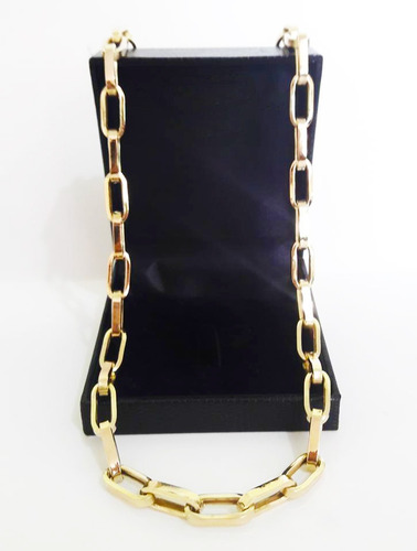 Corrente Cordão Baguete 36 Gramas 8mm 65cm Ouro 18k 750