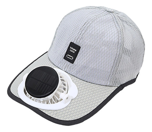 Sombreros De Visera Con Carga Solar/usb Gris Claro