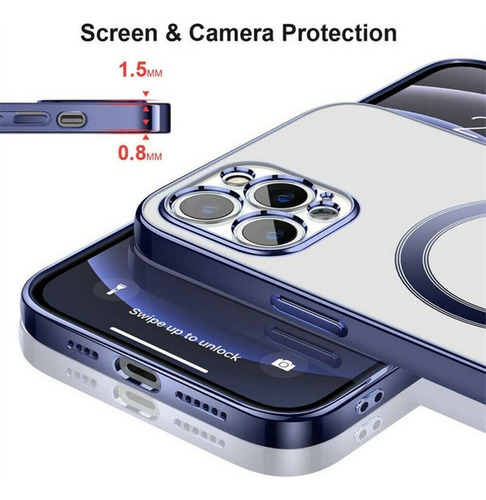 Capa Magnética Tup Galvanizada Para iPhone 13 12 11 X 8 7