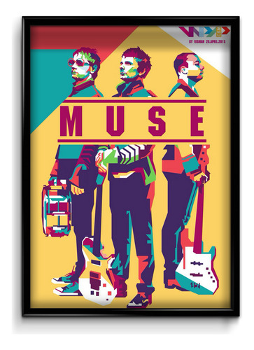 Cuadro Muse Poster Banda 30x40 (marco+lámina+vidrio)