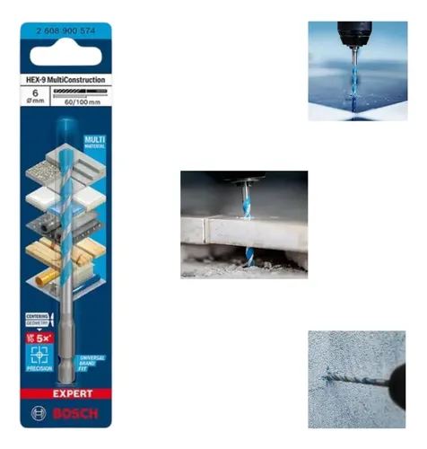 Broca Azul Multimaterial 6mm Multconstruction Hex-9 Bosch