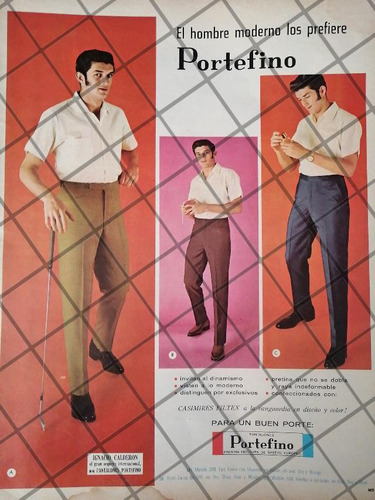 Cartel Retro Nacho Calderon. Pantalones Portefino 1968 /5