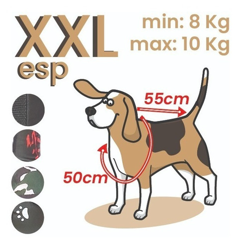 Imagen 3 de 3 de Mochila Para Perros Mochichunis Talle Xxl Esp Hasta 10 Kg