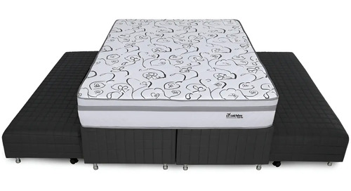 Cama Box Queen Duas Cama Auxiliar Colchão Ortopédico 158x198