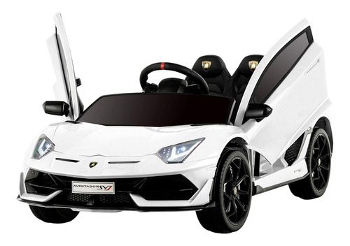 Carro Electrico Lamborghini Aventador Svj Blanco Uenjoy Ride