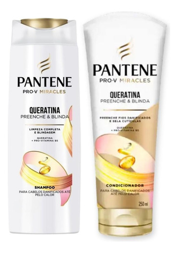 Shampoo 300ml + Condicionador 250ml Pantene Pro-v Queratina