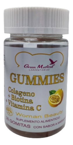Gummies Woman Beauty Biotina + Colageno + Vit C X 30 Gomitas Sabor Maracuyá