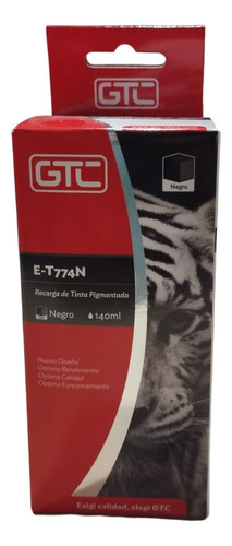 Botella Tinta Gtc Para Epson T774 Negro Pigmentado 