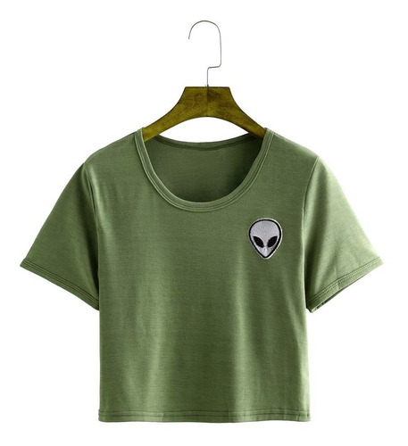 Playera Mujer Alien Militar Blusas Ropa Mujer Extraterrestre