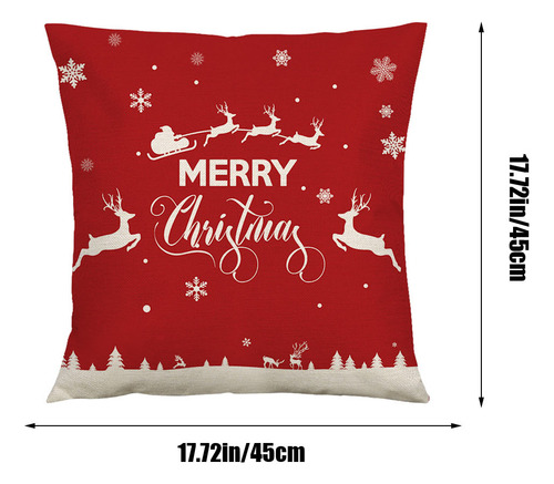 Funda De Almohada Navideña De 17,71 X 17,71 Pulgadas Utiliza