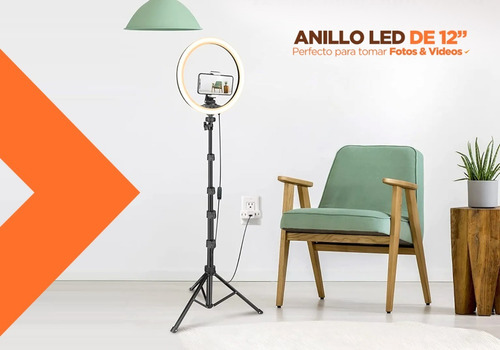 Imagen 6 de 10 de Aro De Luz Led Grande 26 Cm Tripode 2.1 Mts Fotografia Pro