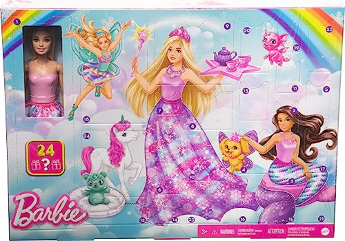 Barbie Muñeca  Dreamtopia Y Calendario De Adviento Con 24 So