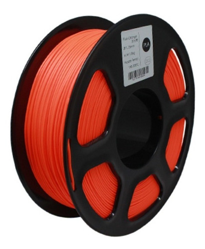 Rollo Filamento Pla 1.75mm Naranja Fluorescente P/impresora 