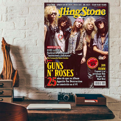 Cuadros Decorativos Revista Rolling Stones Rock (20x30 Cm)
