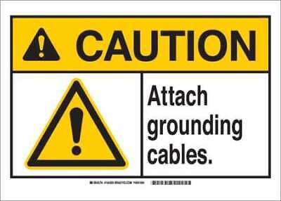 Brady 144348 Caution Sign,10 Hx14 W,grounding Oab