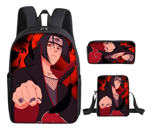 C Mochila Naruto Uzumaki Kakashi Uchiha Sasuke, 3