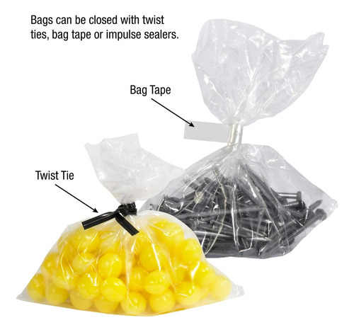 Poly Bag Guy 7 X 10, 2 Mil Flat Abiertos De Plástico Poly