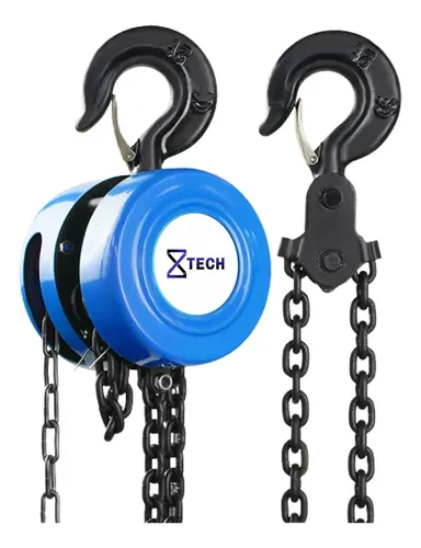 Talha Manual 1 Tonelada 1000kg Corrente 2 Metros De Elevação
