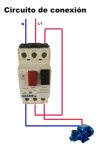 Guardamotor Para Bomba Monofásica 2,5- 4a / 0,73 - 1,18 Hp