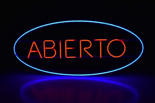 Cartel Abierto Neon Led