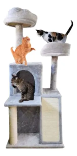Arbol Rascador Para Gatos Con Camas Cuevas Plataformas 116cm