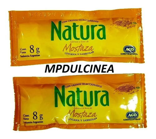 Aderezo Mostaza Natura Caja Sobres Individuales Mpdulcinea