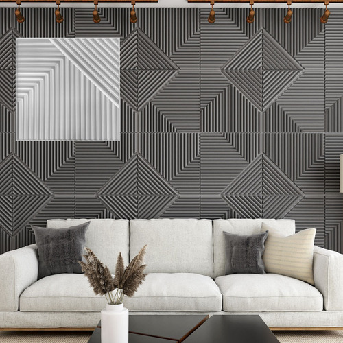 Placas Decorativas 3d M² Revestimentos Paredes Tetos Ripado