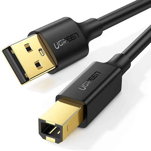 Imagen 1 de 7 de Cable Usb Impresora Ugreen A Tipo A Conector Cuadrado 1.5m