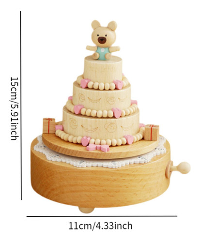 Caja Musical De Madera, Caja Musical Decorativa, Caja Oso