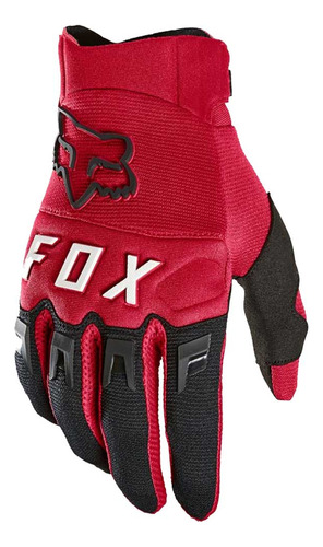 Luva Fox Dirtpaw Vermelha Ciclismo E Moto Fechada Dedo Longo