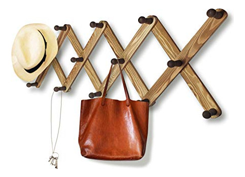 Perchero De Madera Expandible Para Abrigos - Perchero De Par