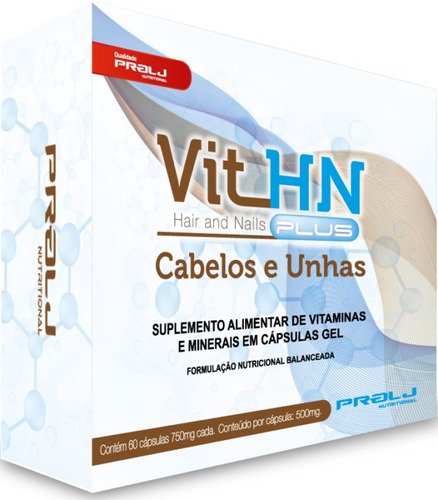 Vit-hn Plus Cabelos E Unhas 500mg 60 Cápsulas Softgel Prolj