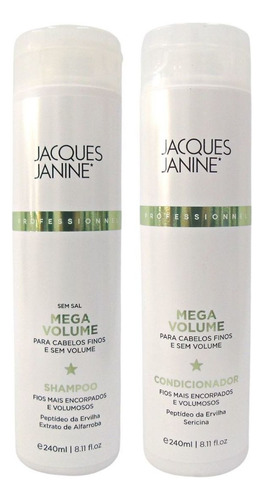  Shampoo + Condicionador Jacques Janine Mega Volume 240ml
