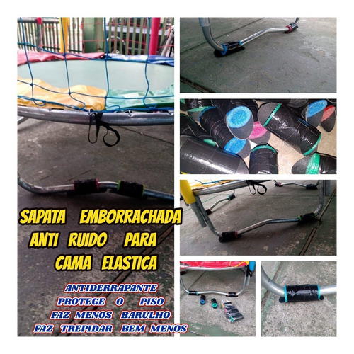 Pés Emborrachado Antiderrapante Para Pula Pula Kit C/08