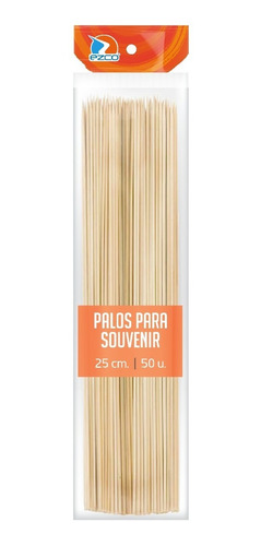 Palitos De Brochette Para Souvenir X 50 Unidades  Ezco 25cm 