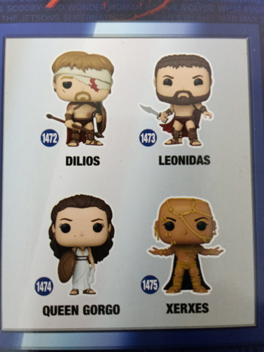 Funko Pop Movies 300 4 Pack: Xerxes, Leonidas, Dilios, Gorgo (Usado)