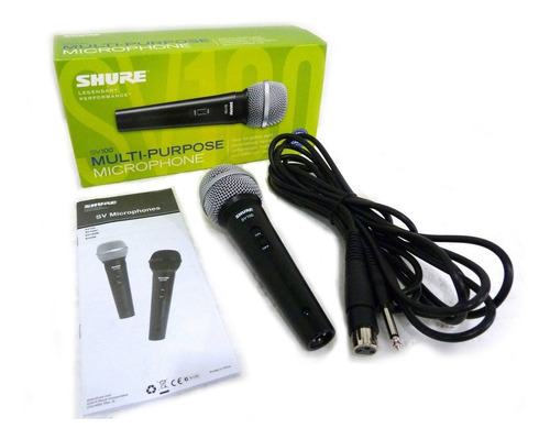 Shure Sv100 Micrófono Vocal Dinámico Con Cable Xlr - Plug